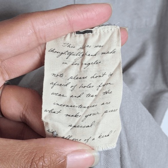 Raquel Allegra Fitted Long Sleeve Shirt Dress Grey 1 S - Picture 8 of 8